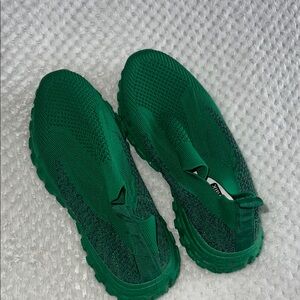 Green Slip-On Sneakers